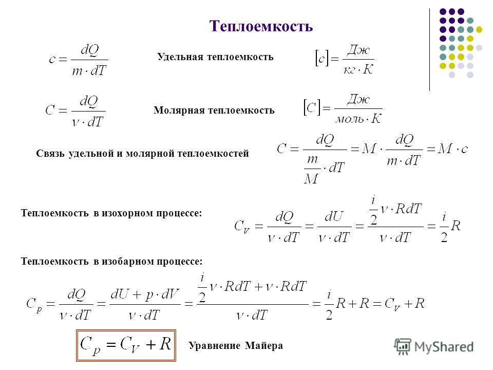 Изобарная теплоемкость. Молярная теплоемкость и Удельная теплоемкость связь. Связь Удельной и молярной теплоемкости. Удельная теплоемкость газа в изобарном процессе. Удельная теплоемкость формула молекулярная физика.