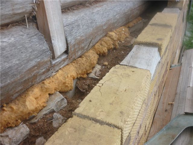 завалинка для деревянного дома