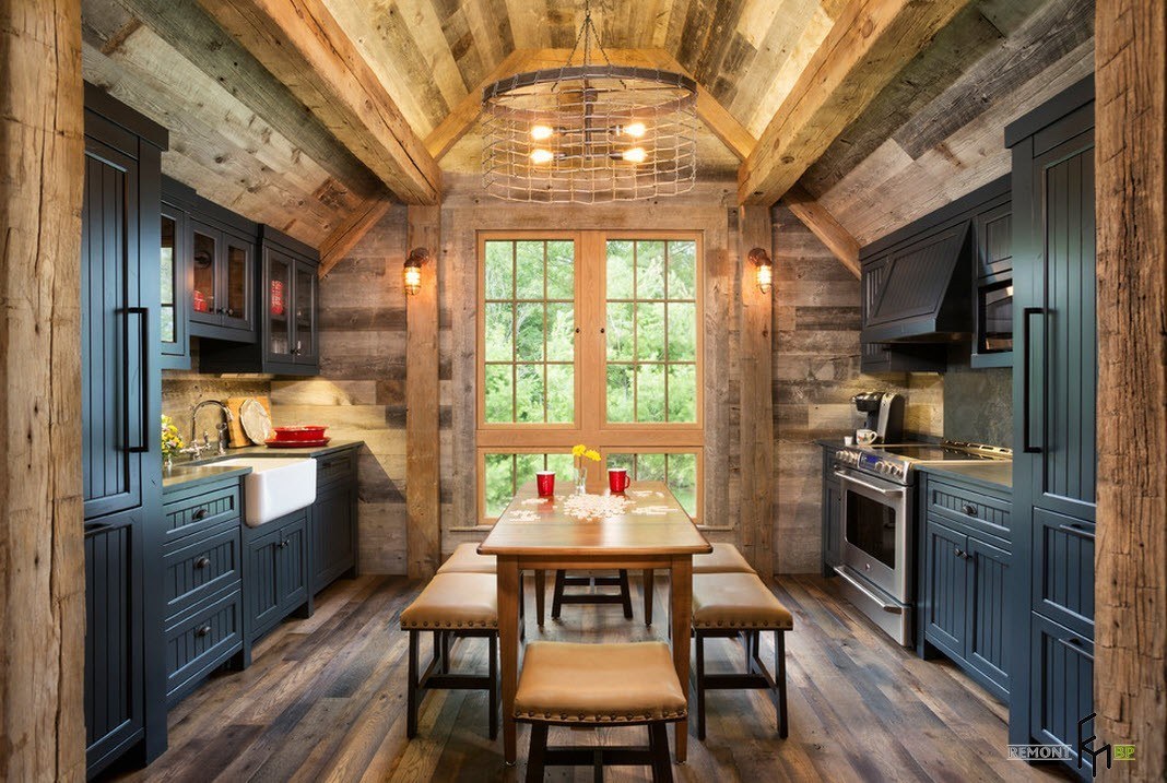 кухня в деревянном доме идеи вариантов