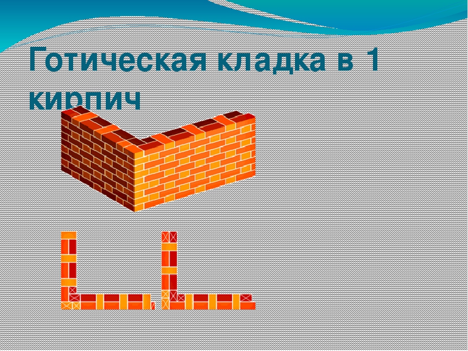 Один кирпич стоит на другом так как показано на рисунке