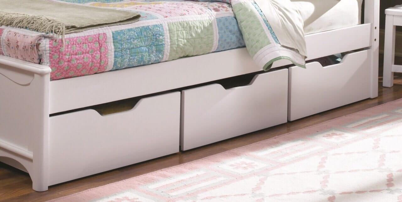 Простое и эффективное хранение вещей под кроватью
