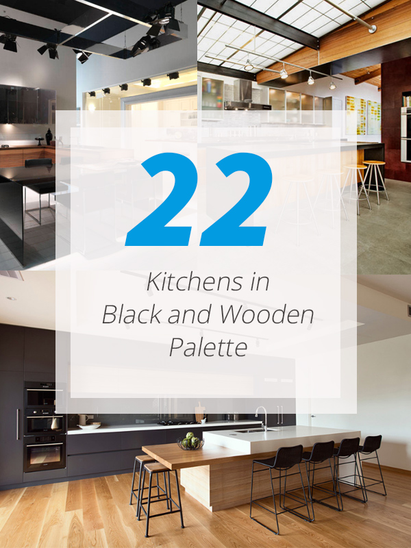 kitchens wood black