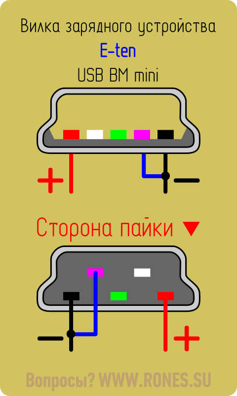 Схема подключения микро usb