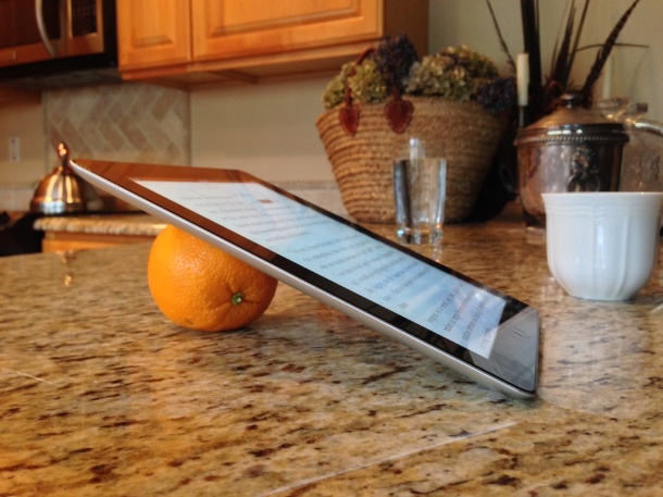 Use fruit as an instant iPad stand