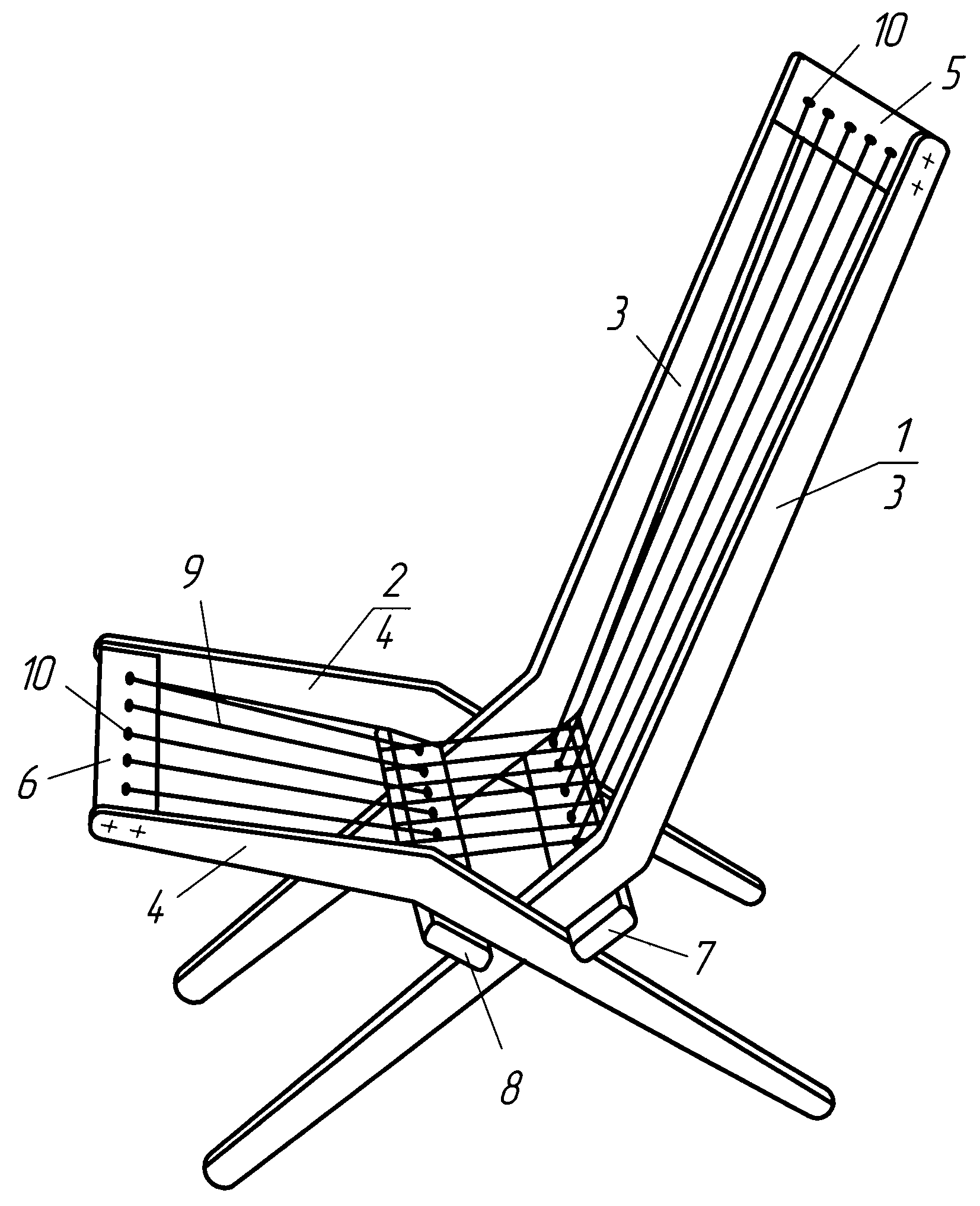 кресло лежак из фанеры чертежи