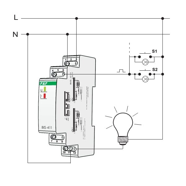 Импульсное реле для управления освещением схема подключения