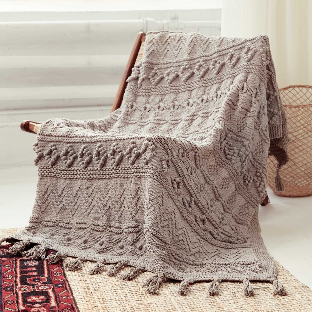 Free Knitting Pattern for a Bernat Sampler Blanket