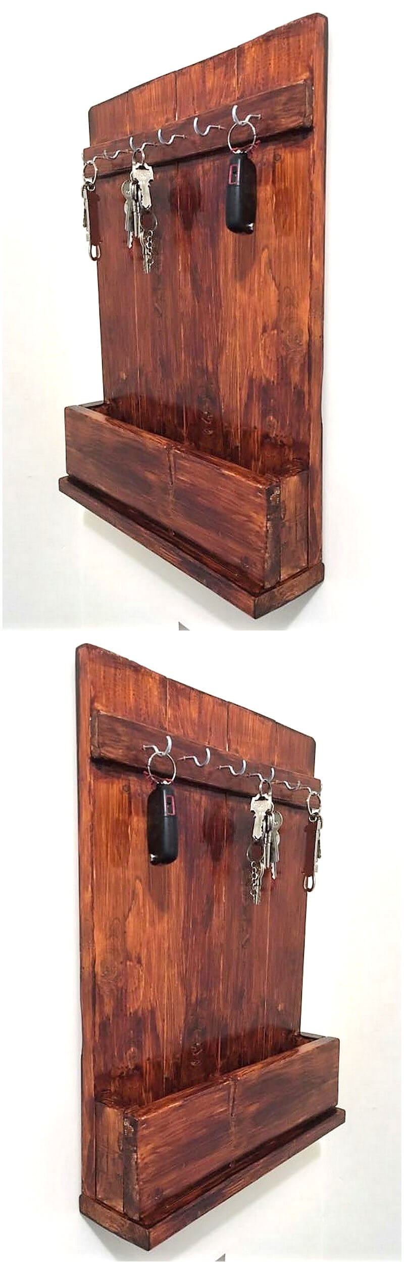 wood pallet keyholder rack