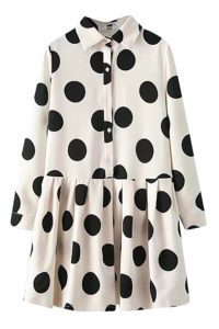big polka dot pattern poly cotton