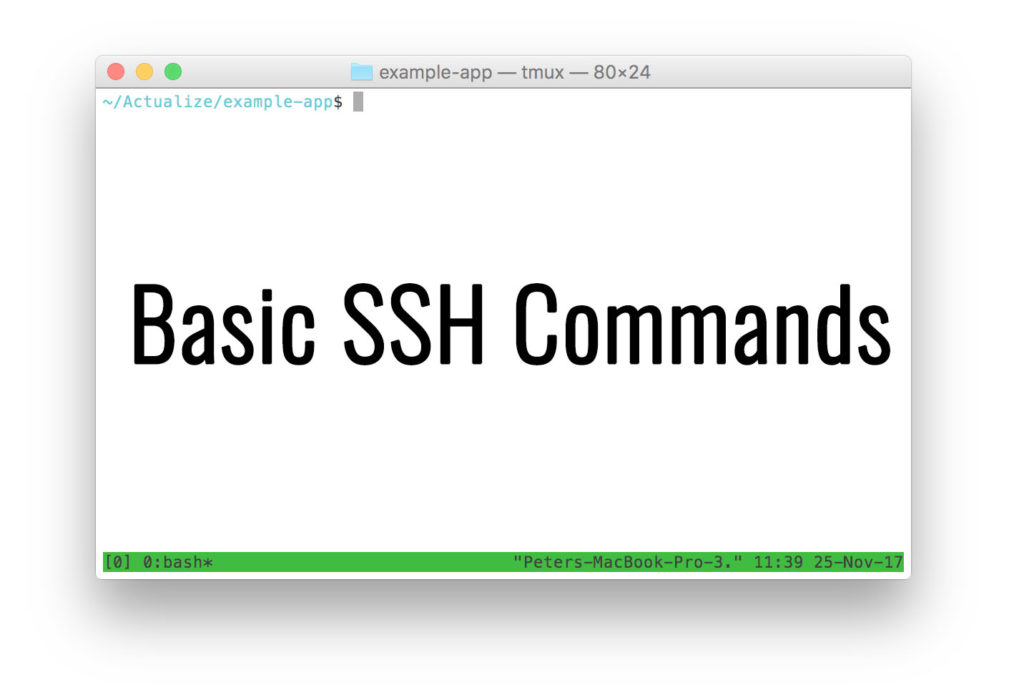 Image showing a basic ssh commands
